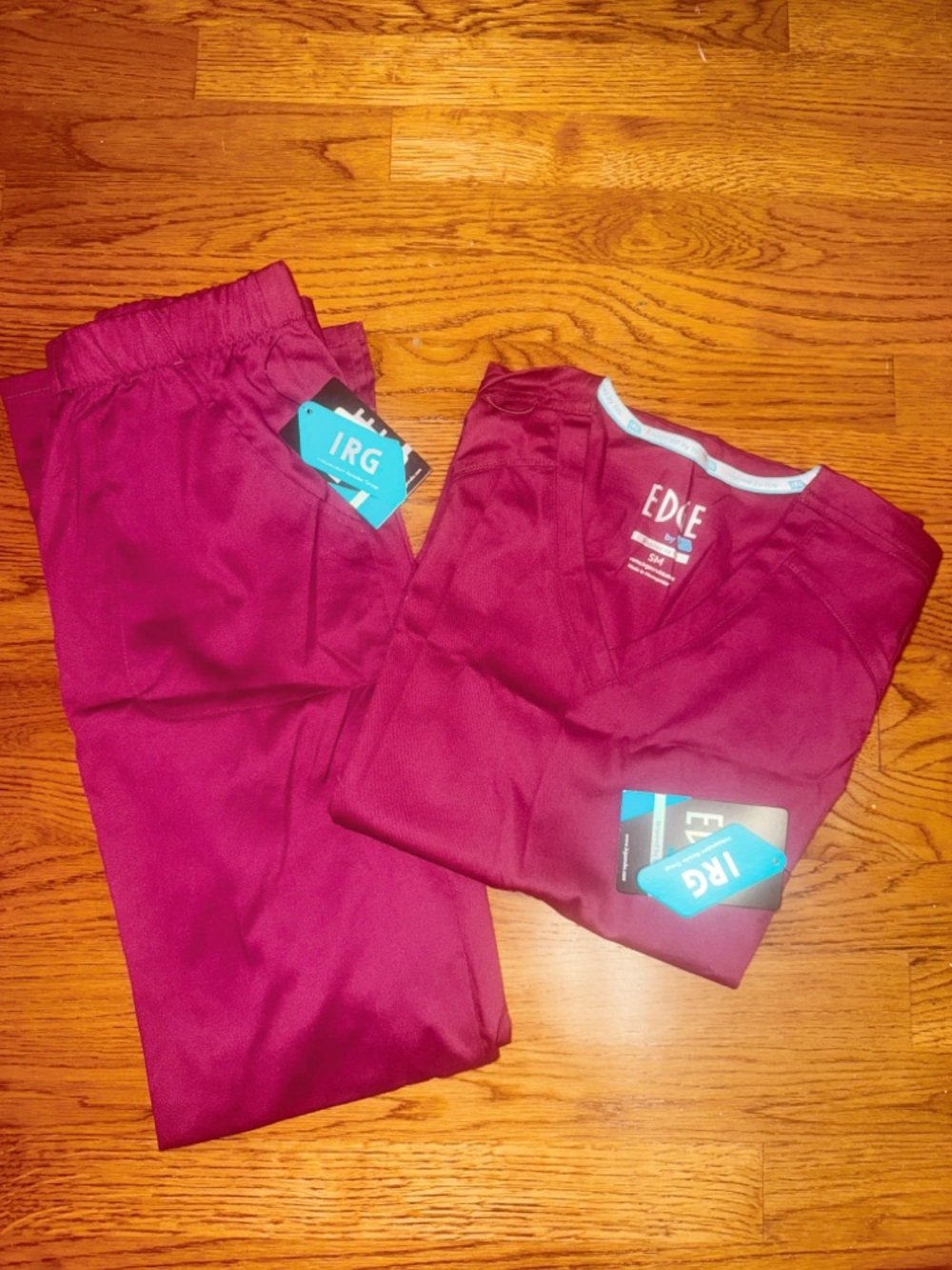 Uniforms By Bayou Edge V-neck Scrubs Set in Burgundy